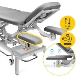 4FIZJO Stół do masażu i rehabilitacji elektryczny ERGO Szary Hot