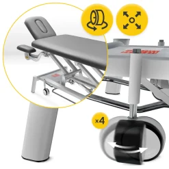 4FIZJO Stół do masażu i rehabilitacji elektryczny PURE+ Szary Sale