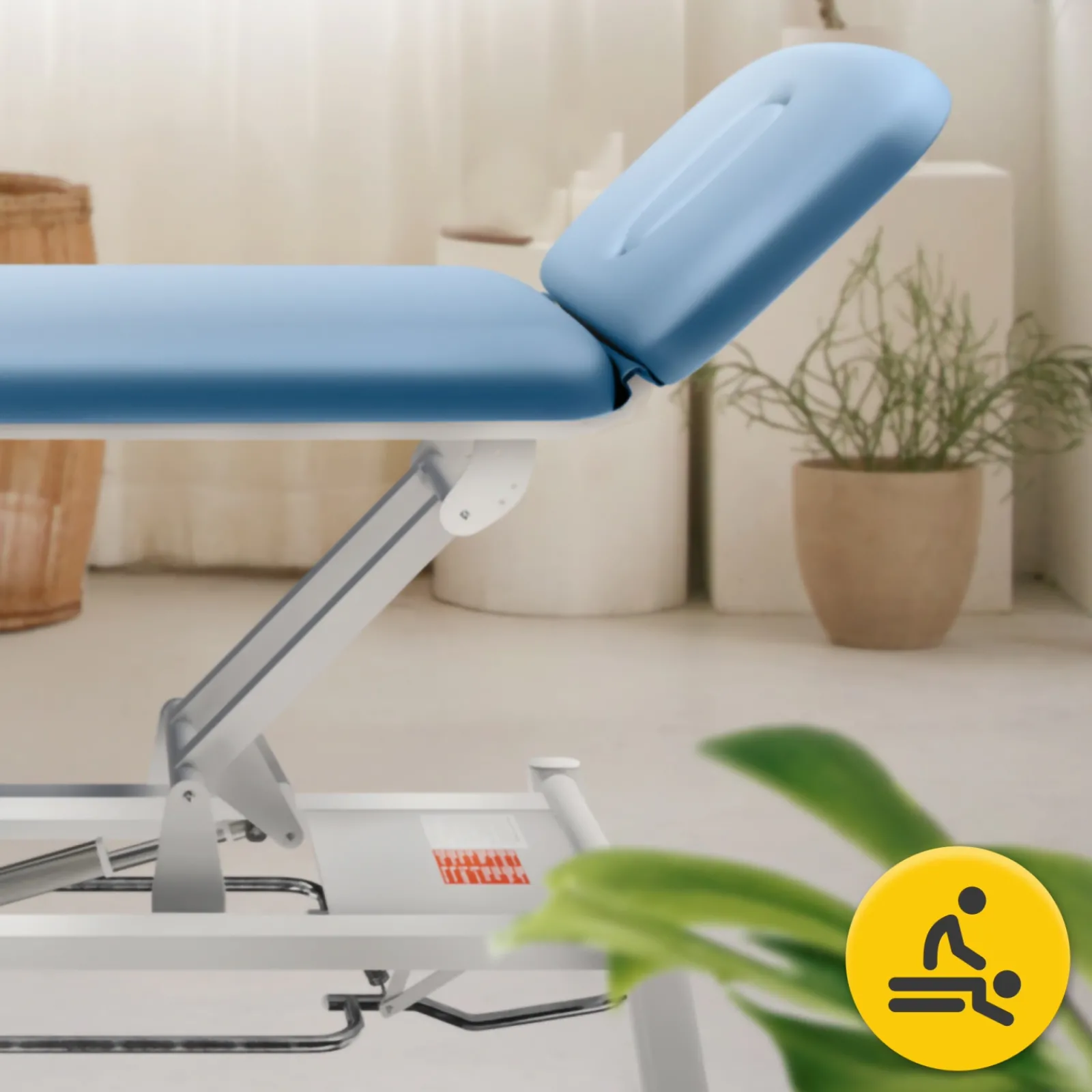 4FIZJO Stół do masażu i rehabilitacji elektryczny PURE Niebieski Sale