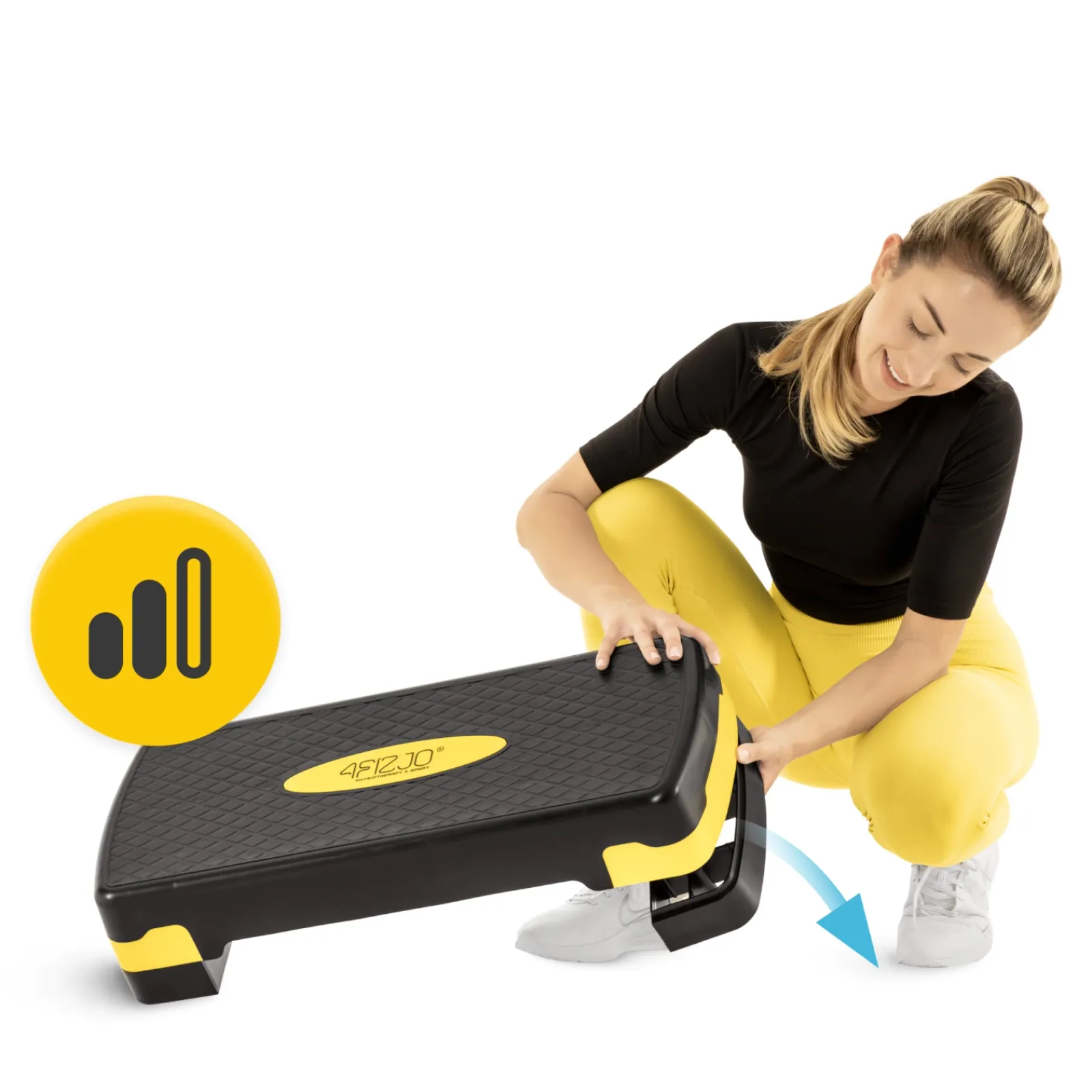 4FIZJO Stepper do aerobiku Standard 2-stopnie żółty Hot