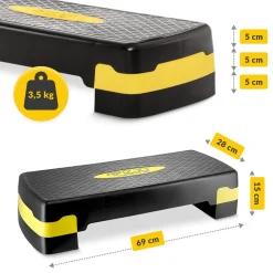 4FIZJO Stepper do aerobiku Standard 2-stopnie żółty Hot