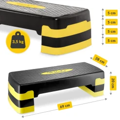 4FIZJO Stepper do aerobiku Standard 3-stopnie żółty Discount