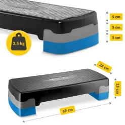 4FIZJO Stepper do aerobiku Standard 2-stopnie niebieski New