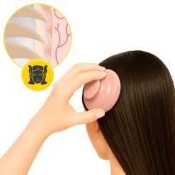 4FIZJO Szczotka do masażu głowy jasno różowa Hot