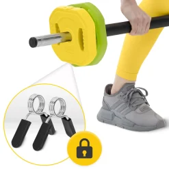 4FIZJO Sztanga składana z obciążeniem bitumicznym 20 kg Online