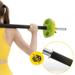 4FIZJO Sztanga treningowa z obciążeniem żeliwnym 20 kg