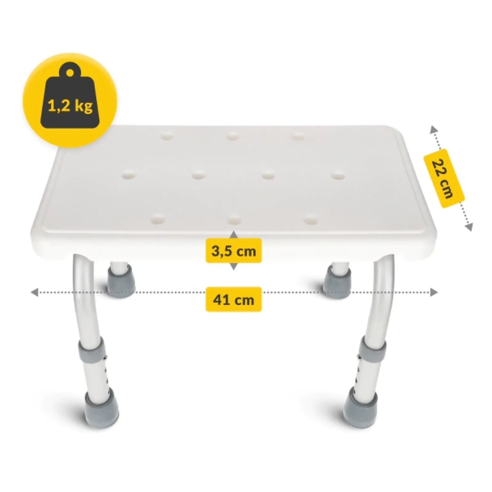 4FIZJO Taboret do wanny stopień łazienkowy Hot