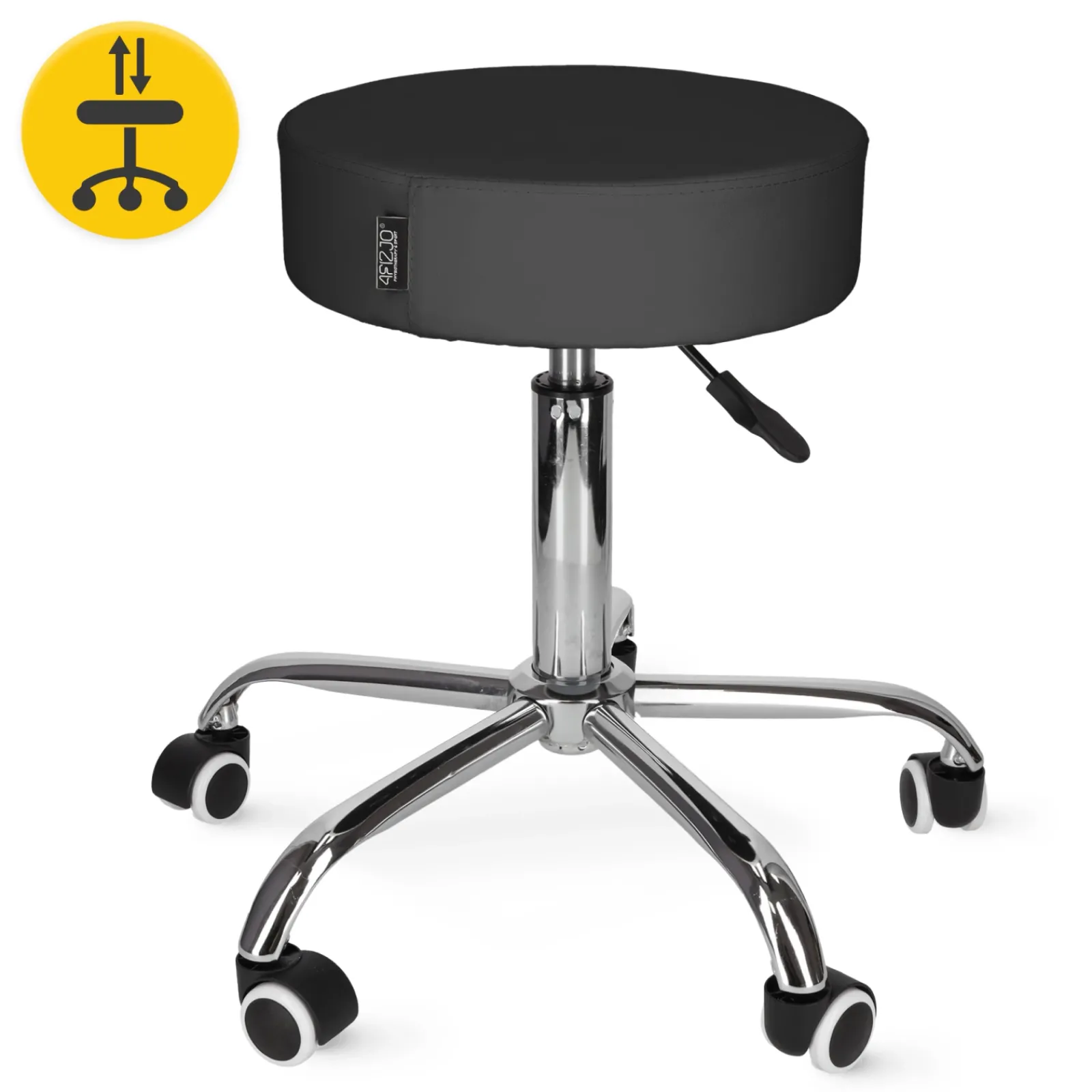4FIZJO Taboret obrotowy do masażu PURE czarny Outlet