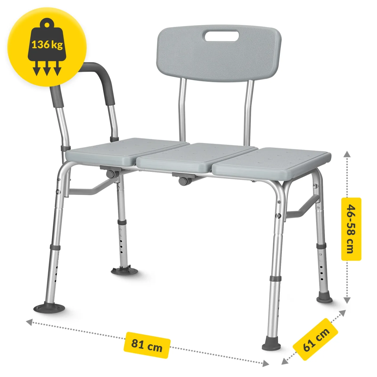 4FIZJO Taboret pod prysznic szeroki Discount
