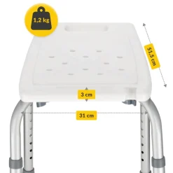 4FIZJO Taboret stołek pod prysznic prostokątny Discount