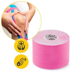 4FIZJO Taśma do kinesiotapingu 7,5 cm x 5 m Różowy Discount