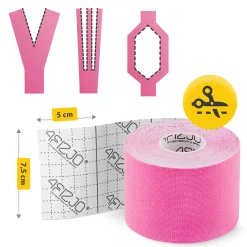 4FIZJO Taśma do kinesiotapingu 7,5 cm x 5 m Różowy Discount