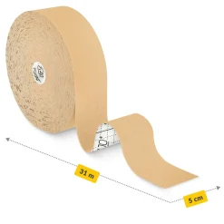 4FIZJO Taśma do kinesiotapingu 5 cm x 31 m Beżowy Best
