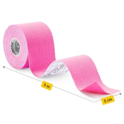 4FIZJO Taśma do kinesiotapingu 5 cm x 5 m Różowy Hot