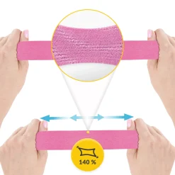 4FIZJO Taśma do kinesiotapingu 5 cm x 5 m Różowy Hot