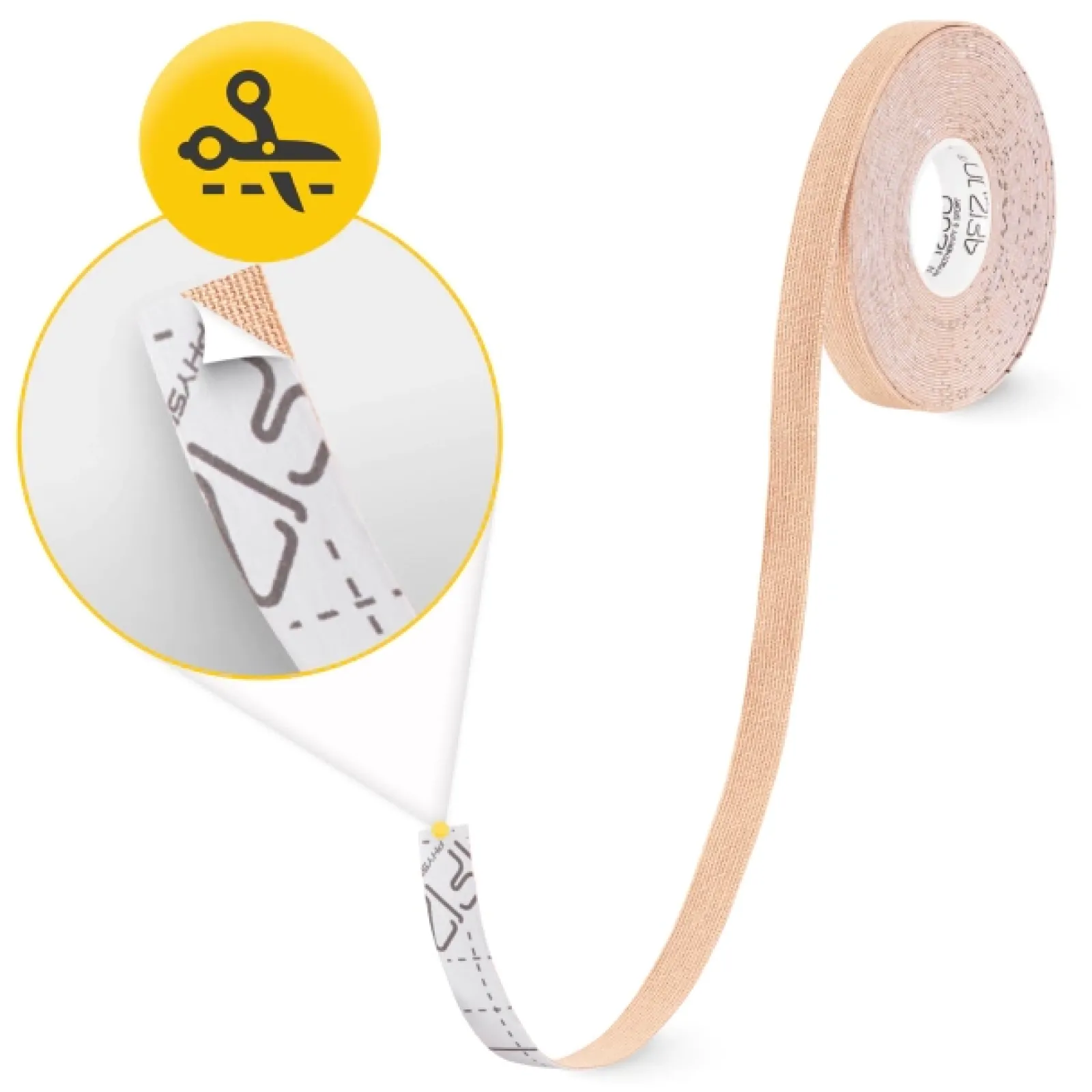 4FIZJO Taśma do kinesiotapingu 5 m x 1 cm Beżowy Discount
