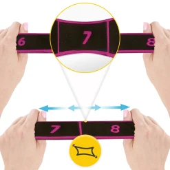 4FIZJO Taśma gimnastyczna do rozciągania 90 cm różowa Online