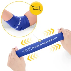 4FIZJO Taśma rehabilitacyjna do ćwiczeń FLOSS BAND 1,5 mm niebieska