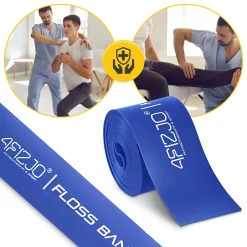 4FIZJO Taśma rehabilitacyjna do ćwiczeń FLOSS BAND 1,5 mm niebieska