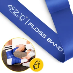 4FIZJO Taśma rehabilitacyjna do ćwiczeń FLOSS BAND 1,5 mm niebieska