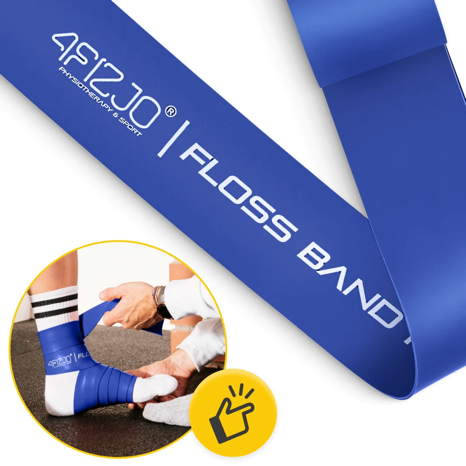 4FIZJO Taśma rehabilitacyjna do ćwiczeń FLOSS BAND 1 mm niebieska