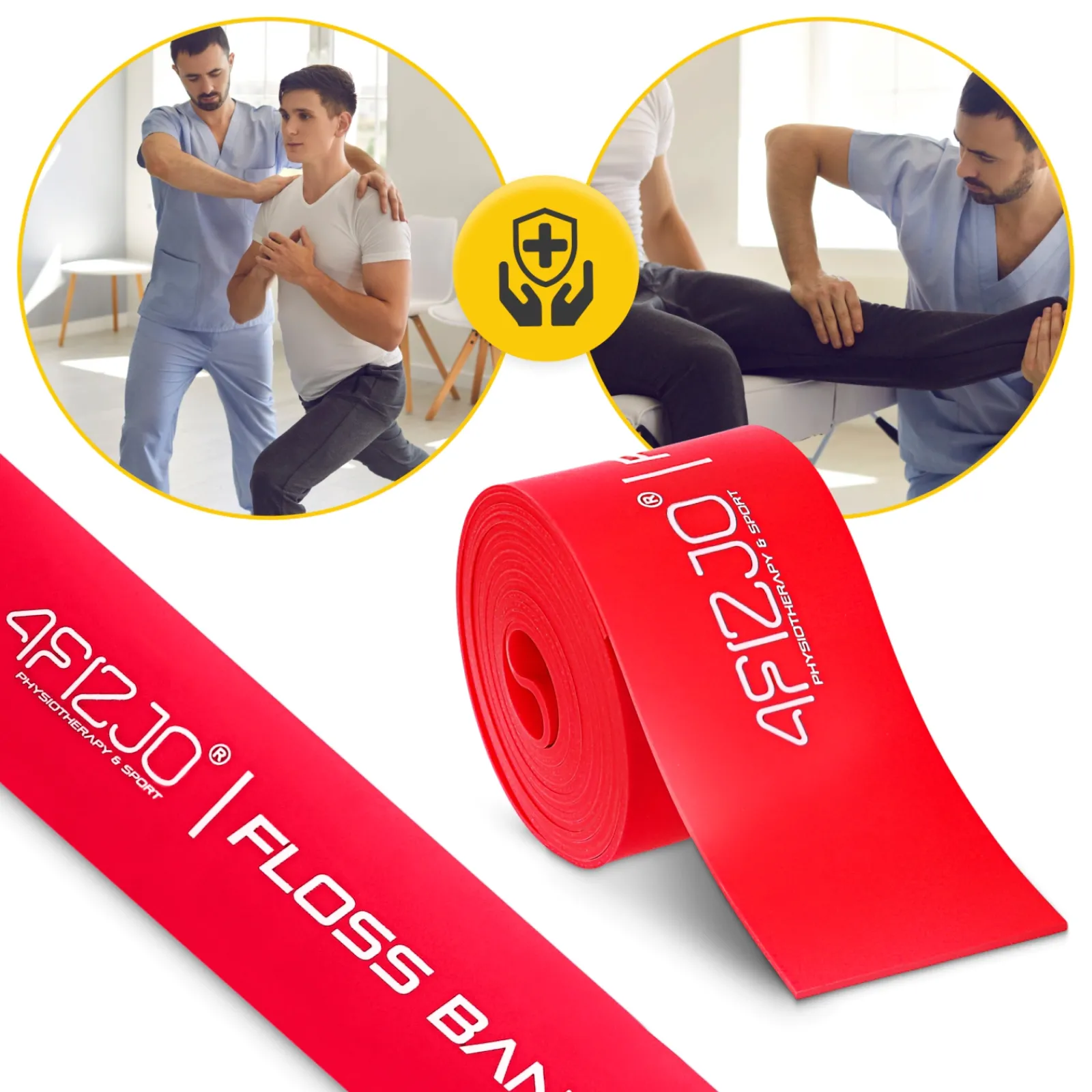 4FIZJO Taśma rehabilitacyjna do ćwiczeń FLOSS BAND 1 mm czerwona Best