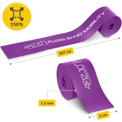 4FIZJO Taśma rehabilitacyjna do ćwiczeń FLOSS BAND 1,5 mm fioletowa Clearance
