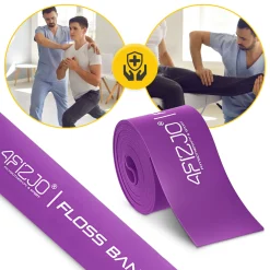 4FIZJO Taśma rehabilitacyjna do ćwiczeń FLOSS BAND 1,5 mm fioletowa Clearance