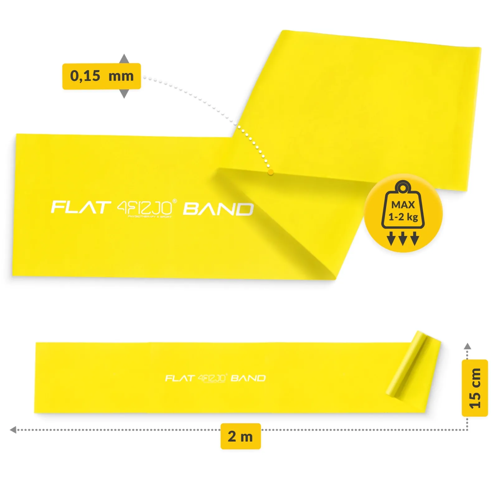 4FIZJO Taśma rehabilitacyjna FLAT BAND 1-2 kg Best