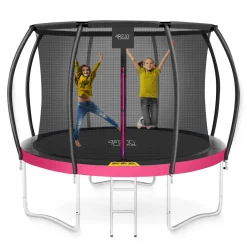 4FIZJO Trampolina ogrodowa dla dzieci PRO 312cm 10FT Różowy / Czarny Outlet