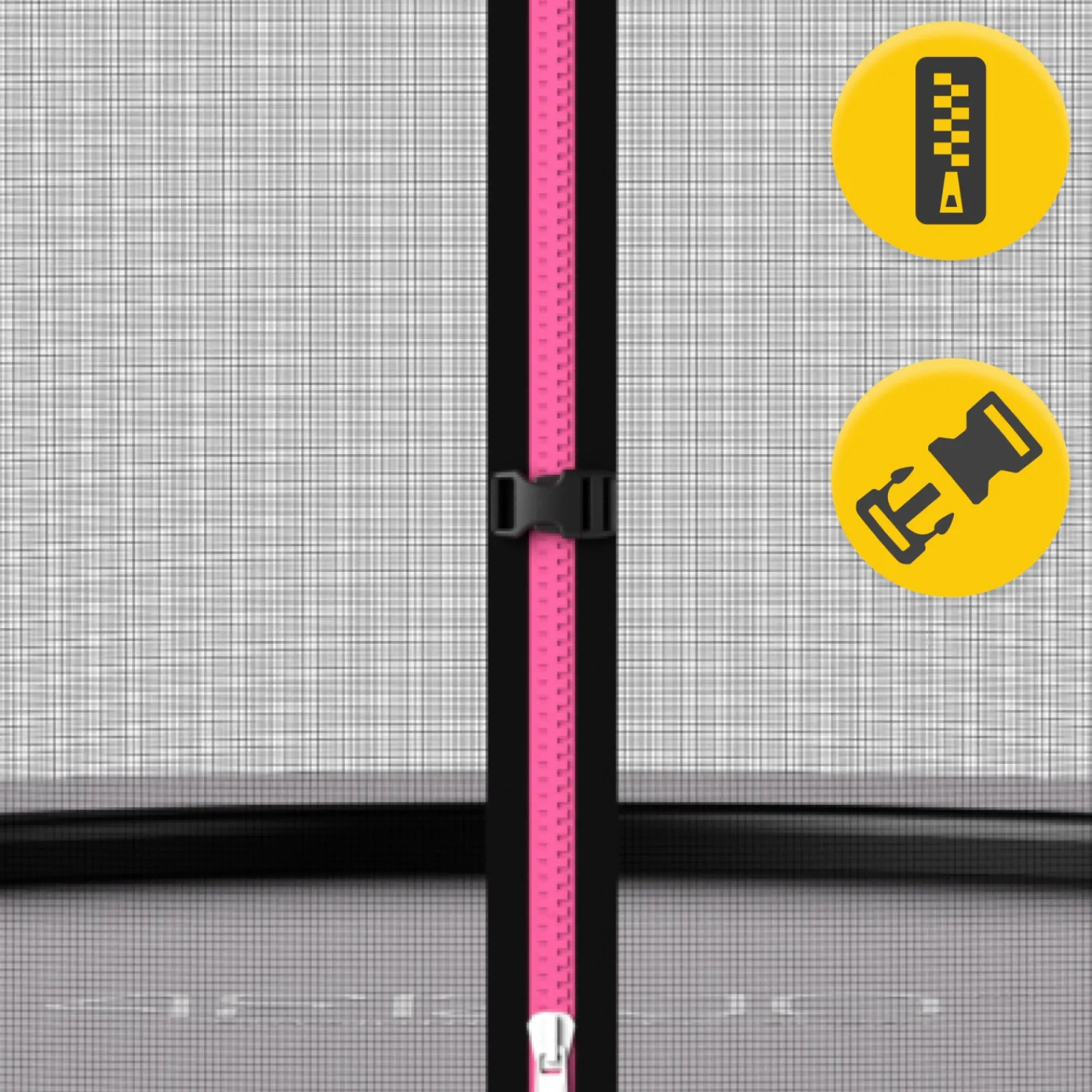 4FIZJO Trampolina ogrodowa dla dzieci PRO 312cm 10FT Różowy / Czarny Outlet