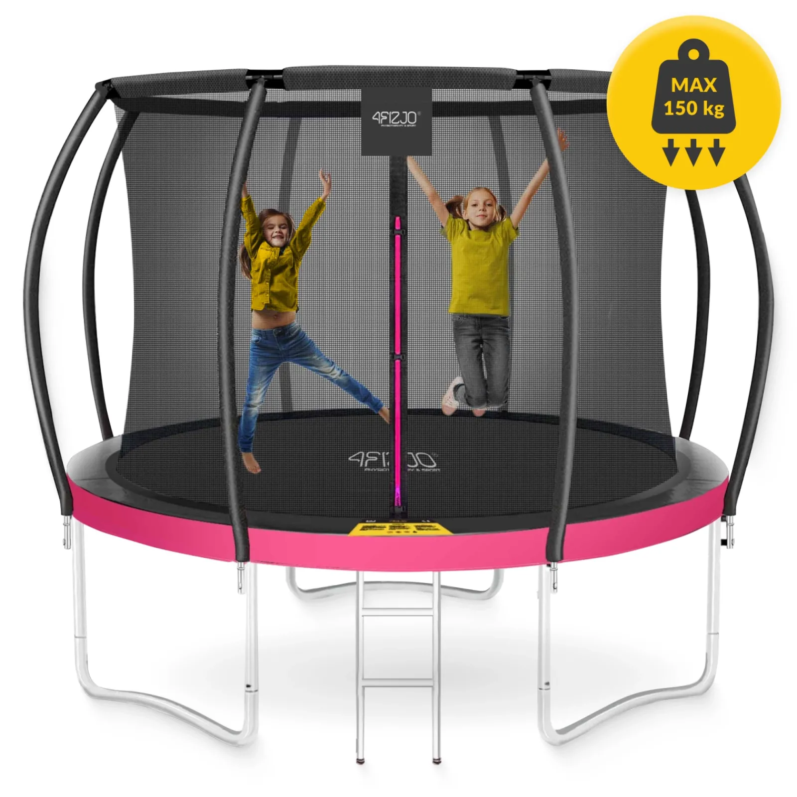 4FIZJO Trampolina ogrodowa dla dzieci PRO 312cm 10FT Różowy / Czarny Outlet