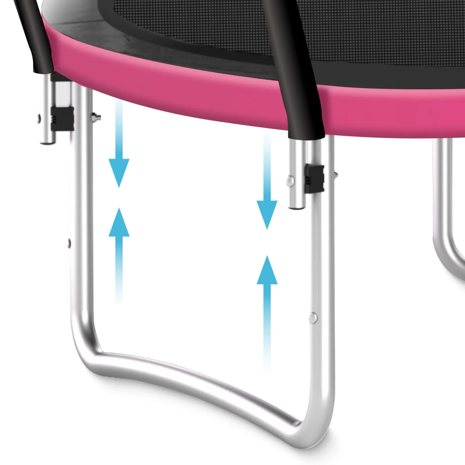 4FIZJO Trampolina ogrodowa dla dzieci PRO 374 cm 12FT Różowy / Czarny Discount