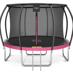 4FIZJO Trampolina ogrodowa dla dzieci PRO 374 cm 12FT Różowy / Czarny Discount