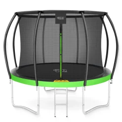 4FIZJO Trampolina ogrodowa dla dzieci PRO 312cm 10FT Zielony / Czarny Discount