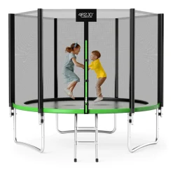 4FIZJO Trampolina ogrodowa dla dzieci CLASSIC 312 cm 10 FT Zielony / Czarny Outlet