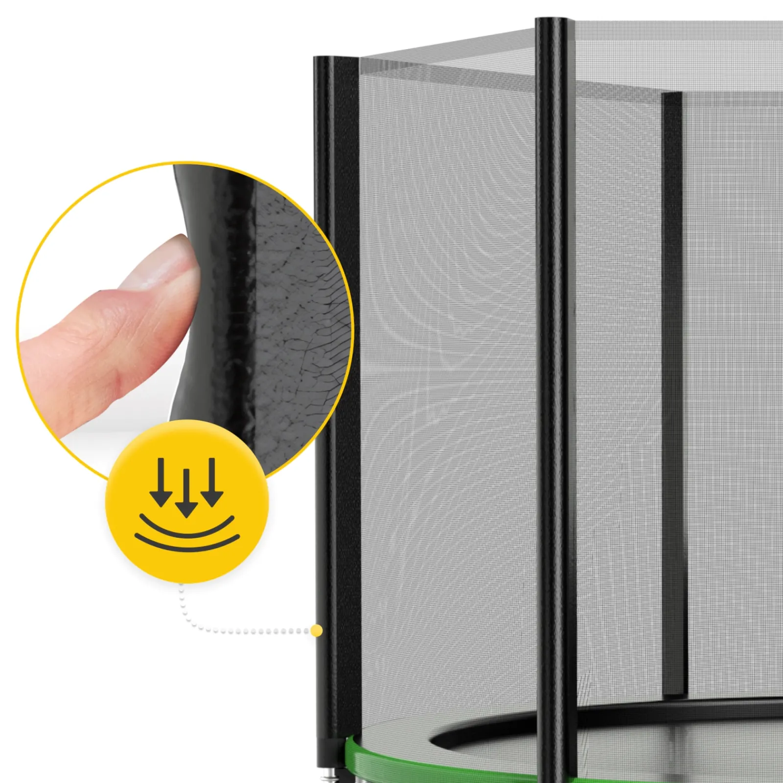 4FIZJO Trampolina ogrodowa dla dzieci CLASSIC 312 cm 10 FT Zielony / Czarny Outlet