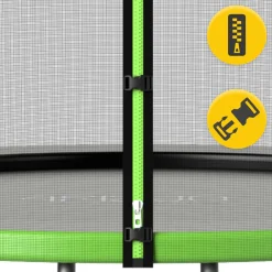 4FIZJO Trampolina ogrodowa dla dzieci CLASSIC 312 cm 10 FT Zielony / Czarny Outlet