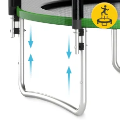 4FIZJO Trampolina ogrodowa dla dzieci CLASSIC 312 cm 10 FT Zielony / Czarny Outlet