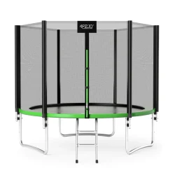 4FIZJO Trampolina ogrodowa dla dzieci CLASSIC 312 cm 10 FT Zielony / Czarny Outlet