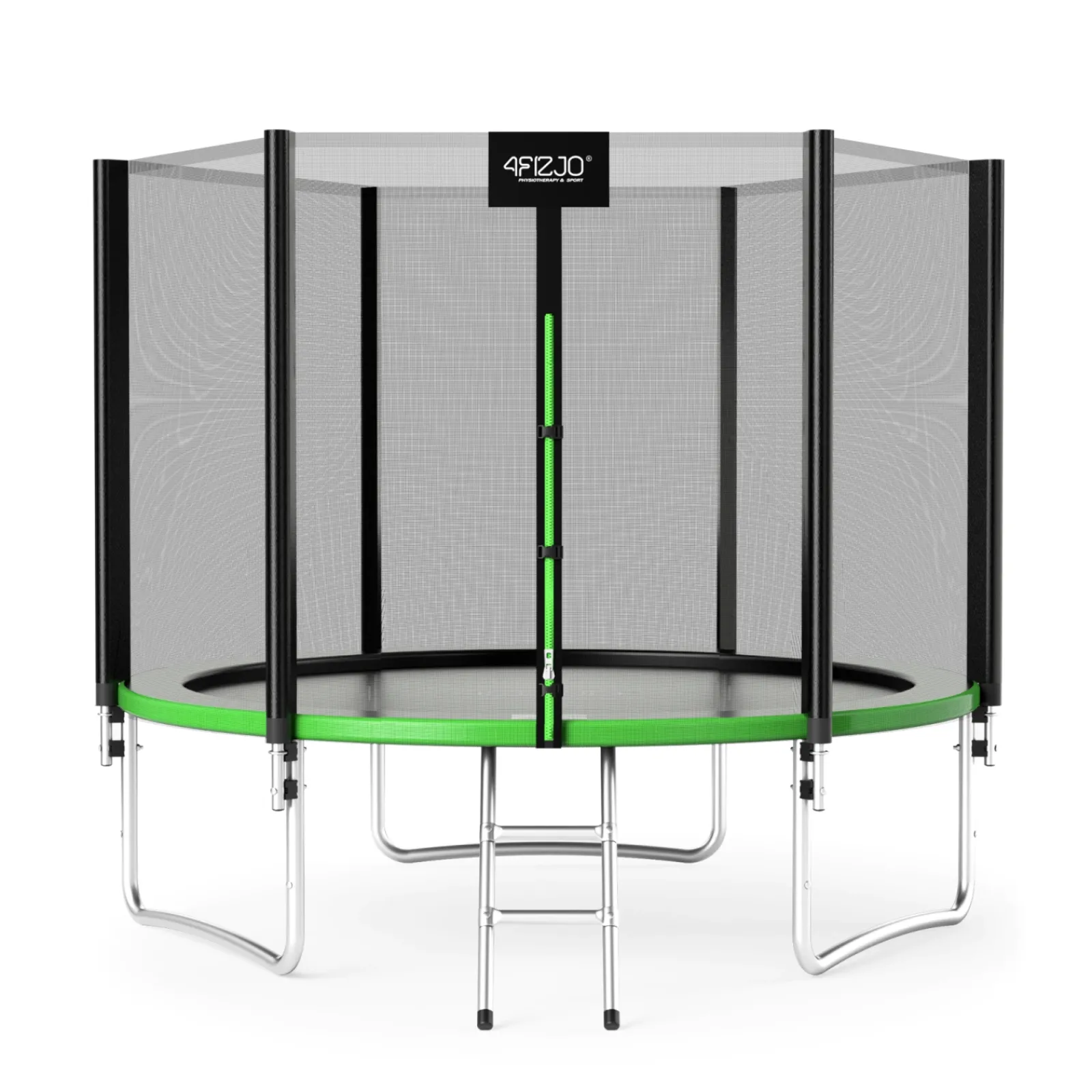 4FIZJO Trampolina ogrodowa dla dzieci CLASSIC 312 cm 10 FT Zielony / Czarny Outlet