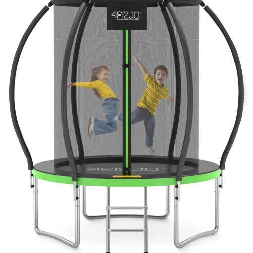 4FIZJO Trampolina ogrodowa dla dzieci PRO 183 cm 6FT Zielony / Czarny Best