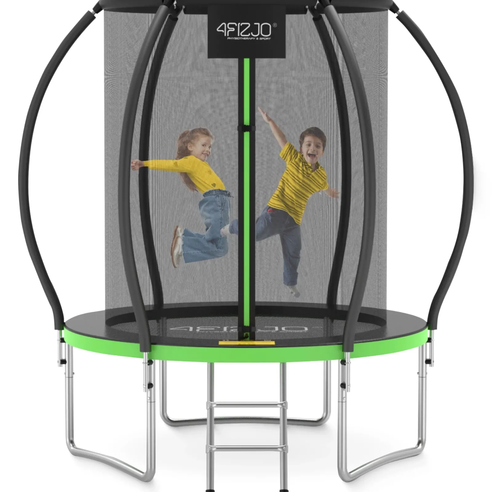 4FIZJO Trampolina ogrodowa dla dzieci PRO 183 cm 6FT Zielony / Czarny Best