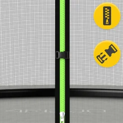 4FIZJO Trampolina ogrodowa dla dzieci PRO 374 cm 12FT Zielony / Czarny Hot