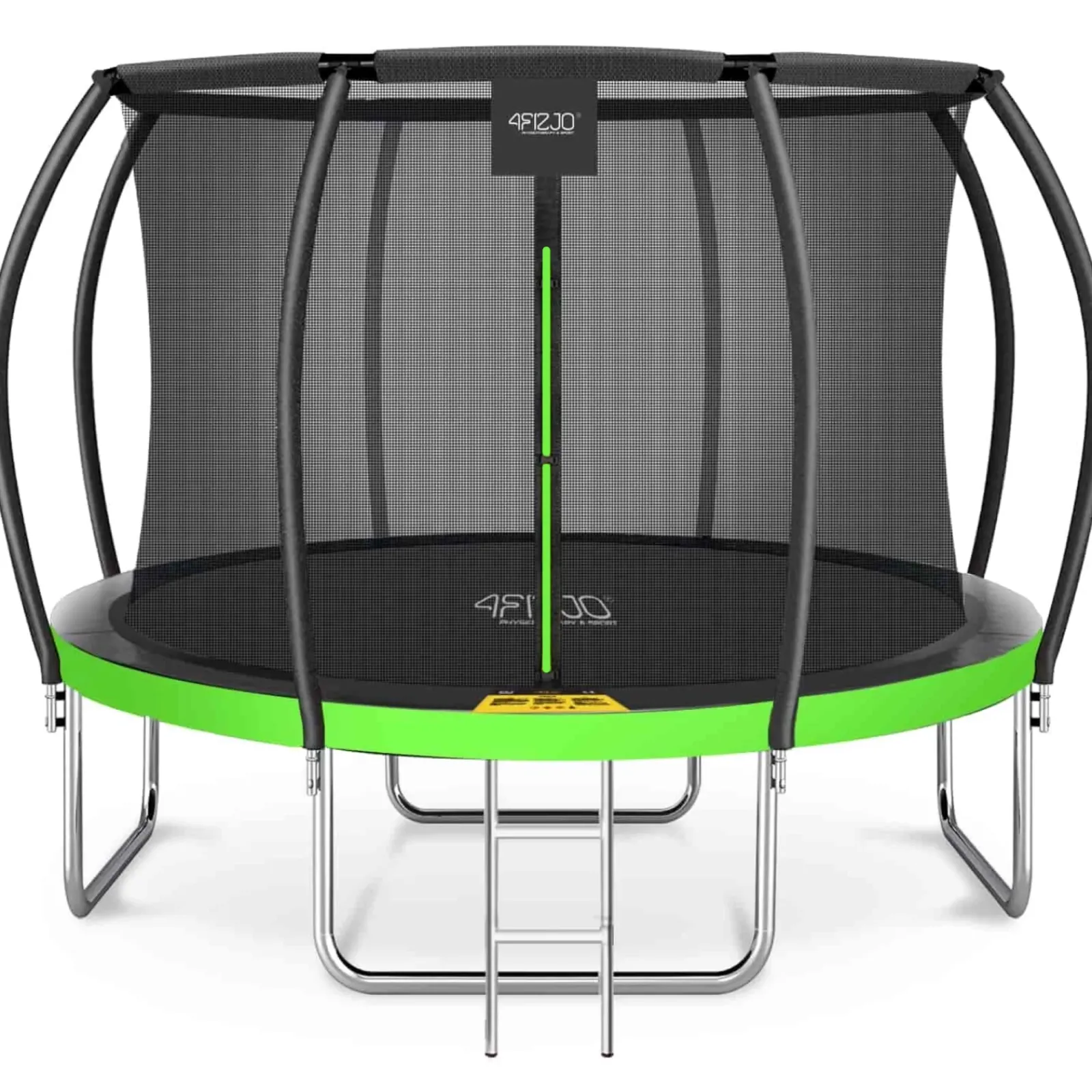 4FIZJO Trampolina ogrodowa dla dzieci PRO 374 cm 12FT Zielony / Czarny Hot