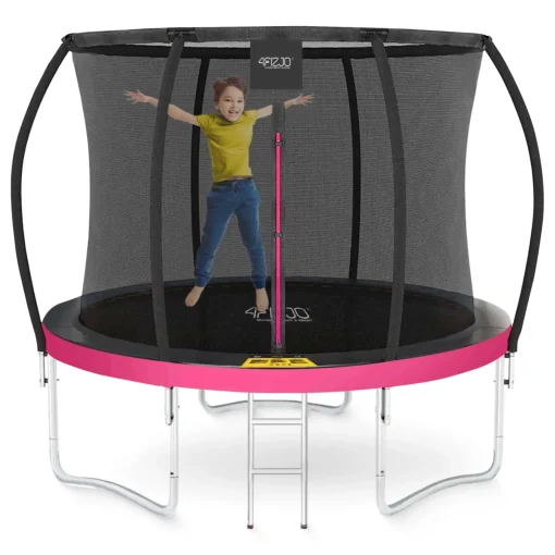 4FIZJO Trampolina ogrodowa dla dzieci PRO 252cm 8FT Różowy / Czarny Best