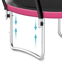 4FIZJO Trampolina ogrodowa dla dzieci PRO 252cm 8FT Różowy / Czarny Best