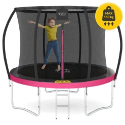 4FIZJO Trampolina ogrodowa dla dzieci PRO 252cm 8FT Różowy / Czarny Best