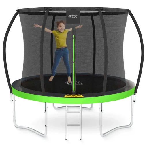 4FIZJO Trampolina ogrodowa dla dzieci PRO 252 cm 8FT Zielony / Czarny