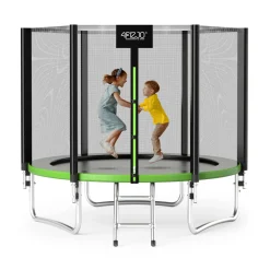 4FIZJO Trampolina ogrodowa dla dzieci CLASSIC 252cm 8FT Zielony / Czarny Best